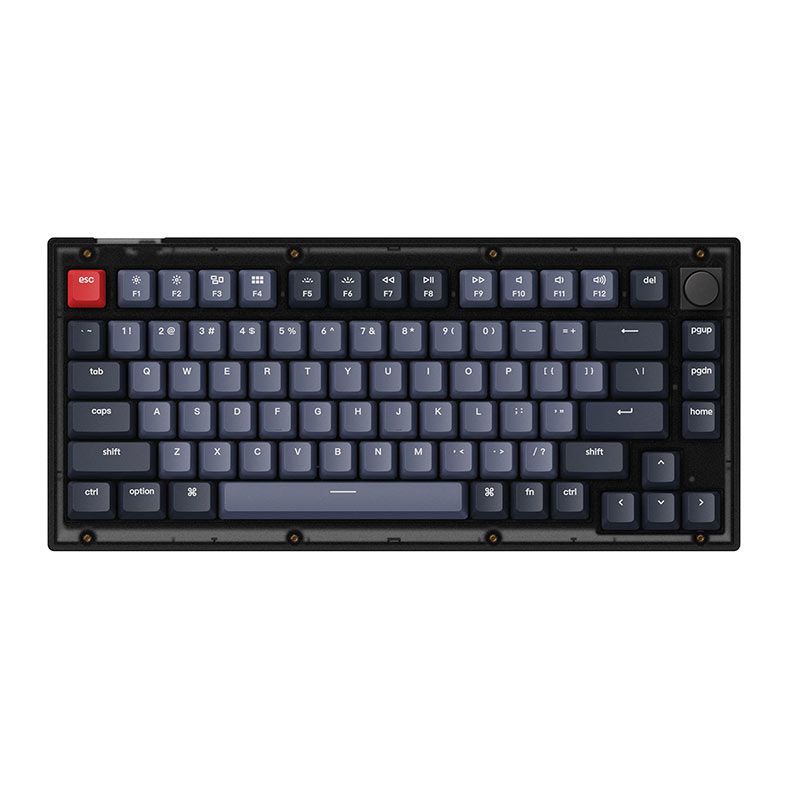 Teclado Mecanico Keychron V1 Knob Version, RGB, 84 Keys, Switch Red, V1-C1