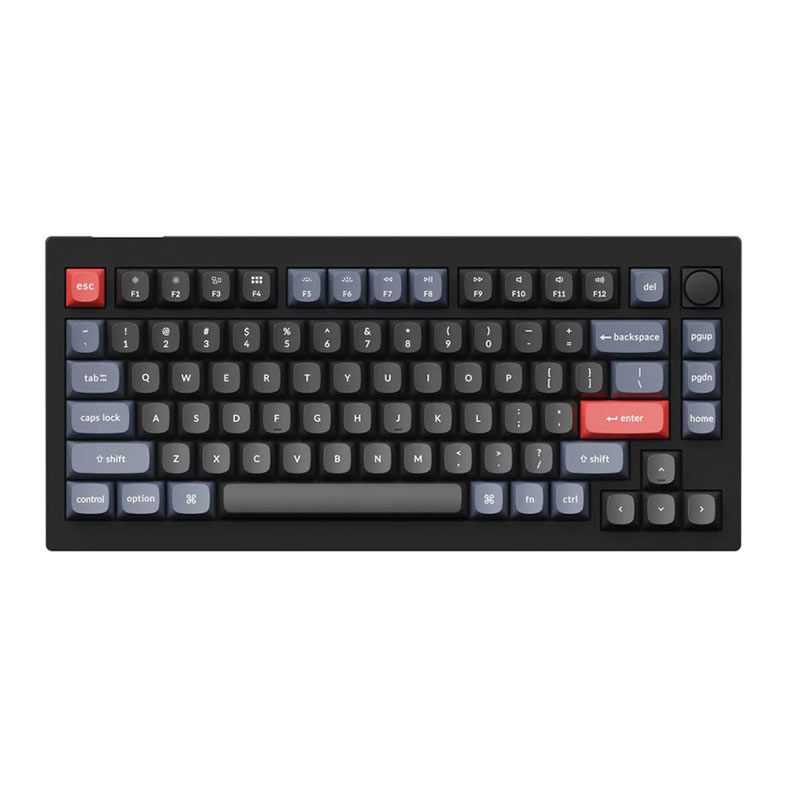 Teclado Mecanico Keychron V1 Knob Version, RGB, 84 Keys, Switch Brown, V1-D3
