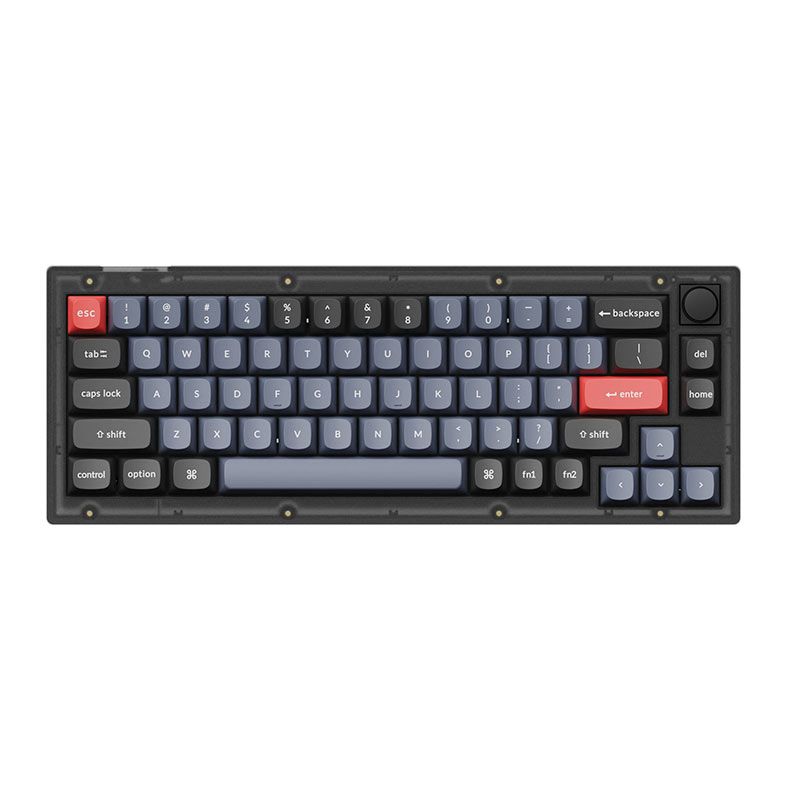 Teclado Mecanico Keychron V2 Knob Version, RGB, 68 Keys, Switch Red, V2-C1