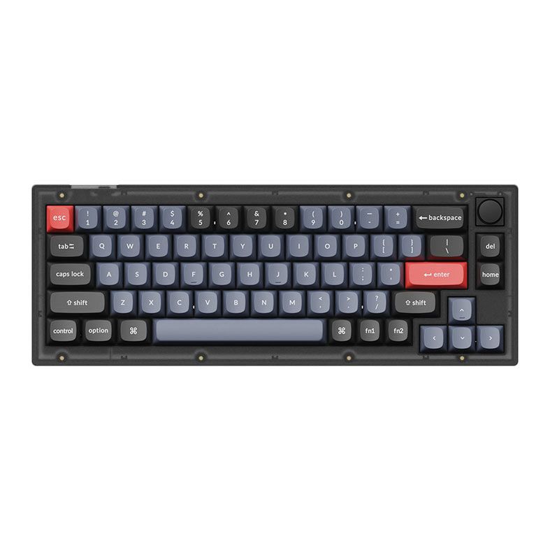 Teclado Mecanico Keychron V2 Knob Version, RGB, 68 Keys, Switch Brown, V2-C3