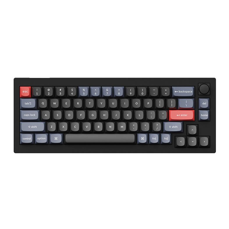Teclado Mecanico Keychron V2 Knob Version, RGB, 68 Keys, Switch Red, V2-D1