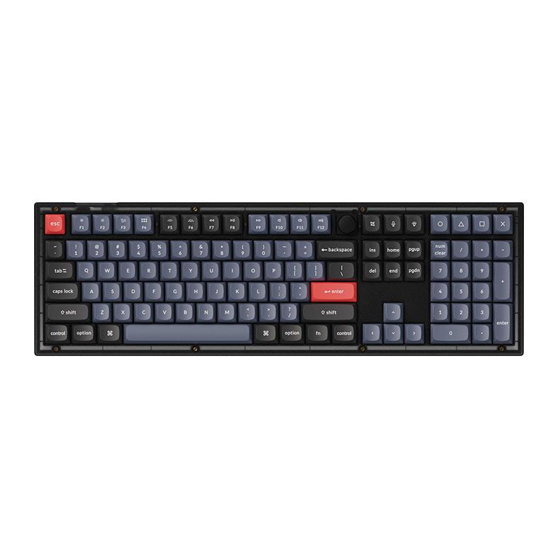 Teclado Mecanico Keychron V6 Knob Version, RGB, 104 Keys, Switch Brown, V6-C3