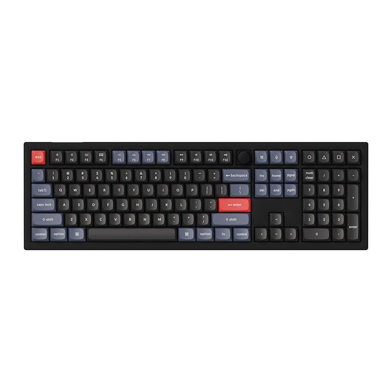 Teclado Mecanico Keychron V6 Knob Version, RGB, 104 Keys, Switch Red, V6-D1