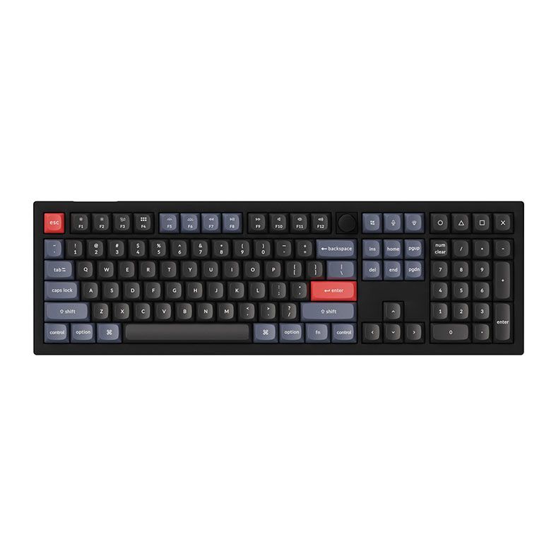 Teclado Mecanico Keychron V6 Knob Version, RGB, 104 Keys, Switch Brown, V6-D3