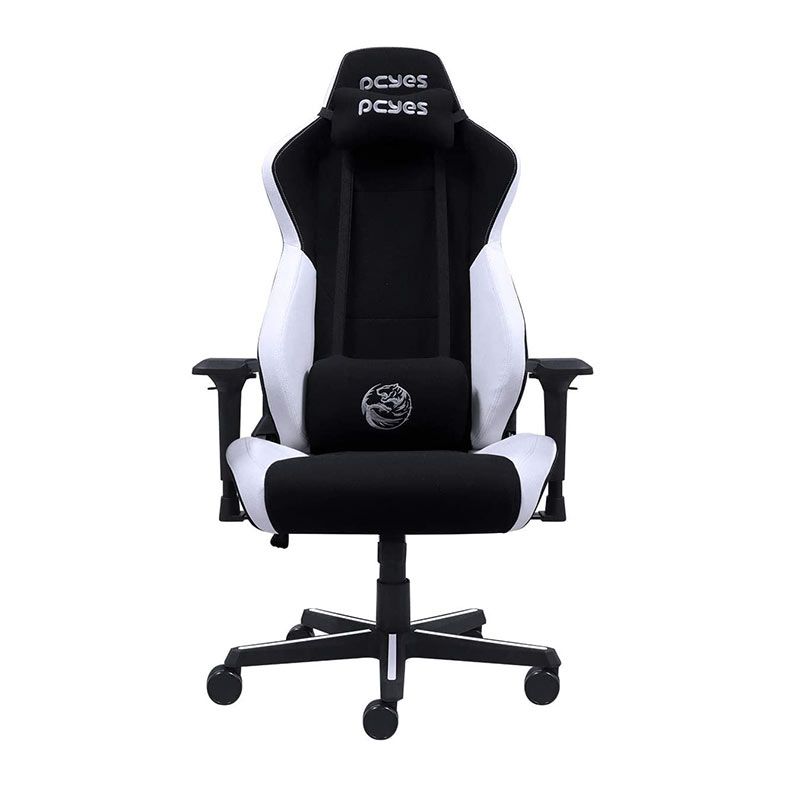 Cadeira Gamer Pcyes Mad Racer V8 Turbo, Preto e Branco, V8TBMADBC