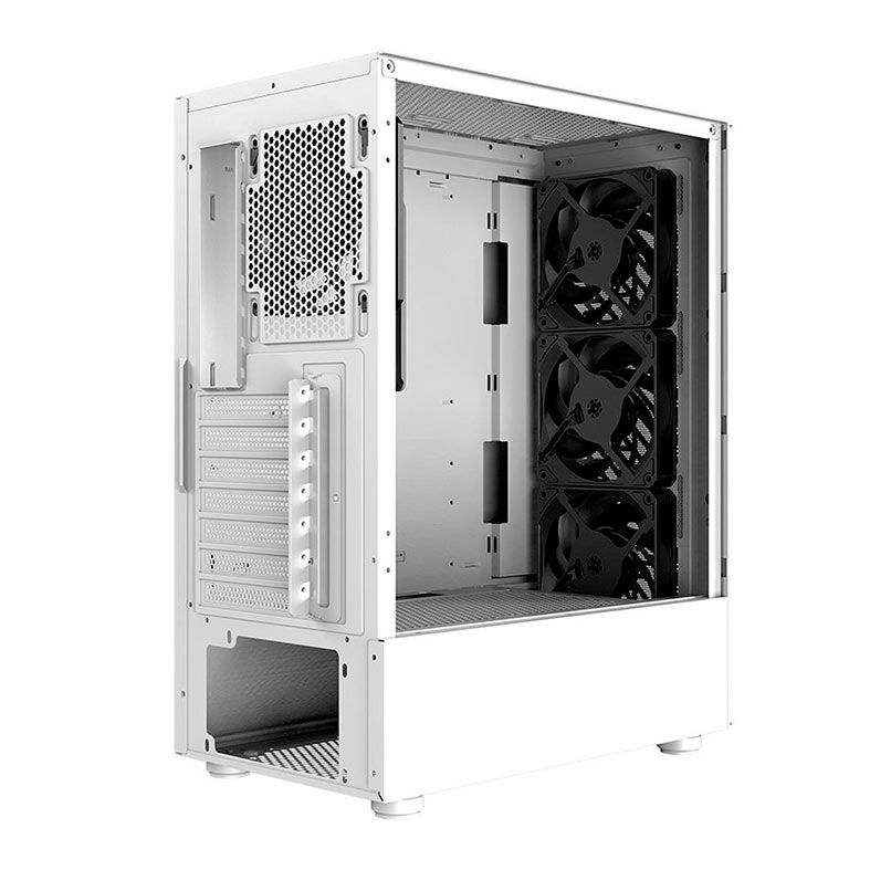 Gabinete Gamer XPG Valor Air, Mid-Tower, Lateral de Vidro, Com 4 Fans, Branco, VALORAIRMT-WHCWW