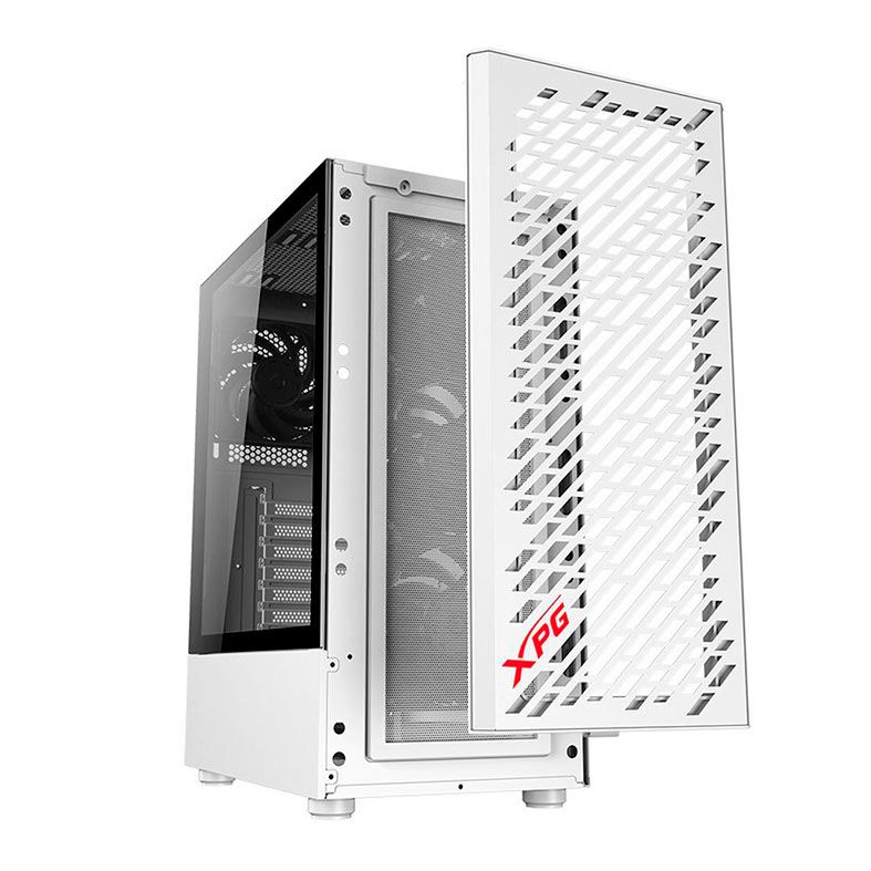 Gabinete Gamer XPG Valor Air, Mid-Tower, Lateral de Vidro, Com 4 Fans, Branco, VALORAIRMT-WHCWW
