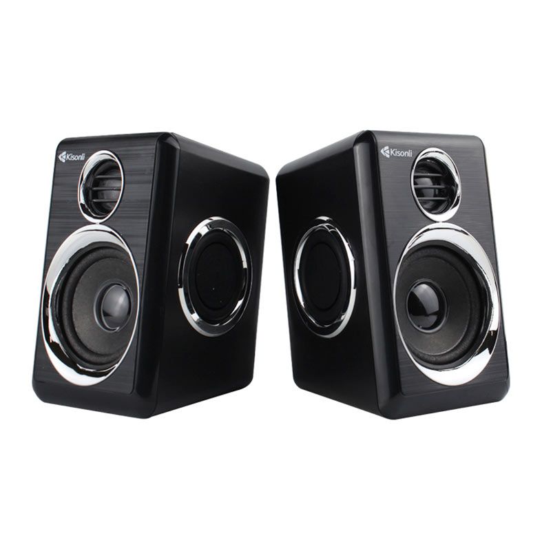 Caixa de Som Kisonli Vibebolt T005, 6W, USB, Preto e Prata, VBT-T005-BL14