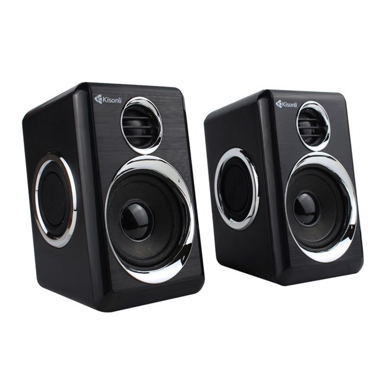 Caixa de Som Kisonli Vibebolt T005, 6W, USB, Preto e Prata, VBT-T005-BL14