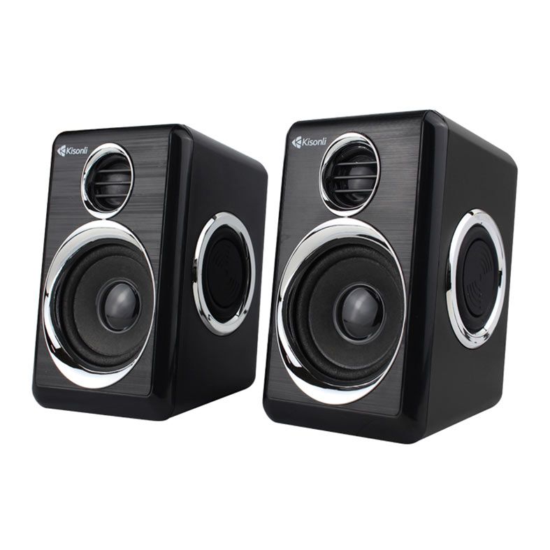 Caixa de Som Kisonli Vibebolt T005, 6W, USB, Preto e Prata, VBT-T005-BL14