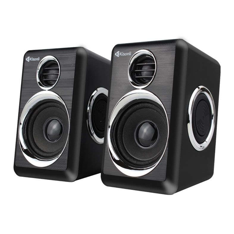 Caixa de Som Kisonli Vibebolt T005, 6W, USB, Preto e Prata, VBT-T005-BL14