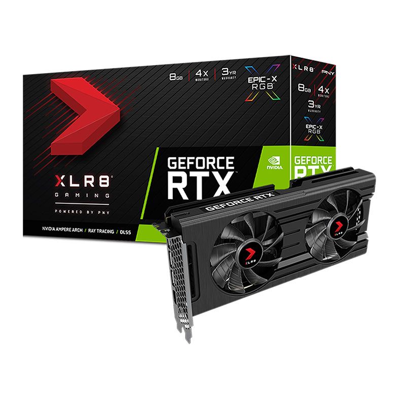 Placa de Video PNY GeForce RTX 3050 XLR8 Gaming Revel Epic-X RGB, 8GB, GDDR6, 128-bit, VCG30508DFXPPB1