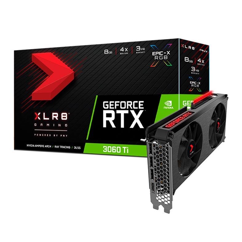 Placa de Video PNY GeForce RTX 3060 Ti 8GB GDDR6 XLR8 Revel Epic-X RGB 256-bit, VCG3060T8DFXPPB