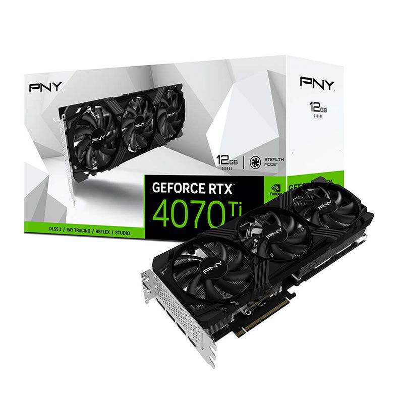 Placa de Video PNY GeForce RTX 4070 Ti Verto, 12GB, GDDR6X, 192-bit, VCG4070T12TFXPB1