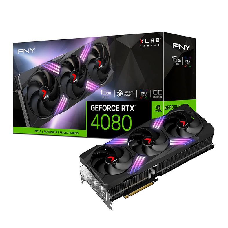 Placa de Video PNY GeForce RTX 4080 XLR8 Gaming Verto TF EPIC-X RGB OC, 16GB, GDDR6X, 256-bit, VCG408016TFXXPB1-O