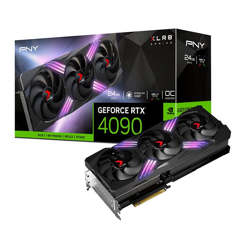 Placa de Video PNY GeForce RTX 4090 XLR8 Gaming Verto Epic-X RGB OC, 24GB, GDDR6X, 384-bit, VCG409024TFXXPB1-O