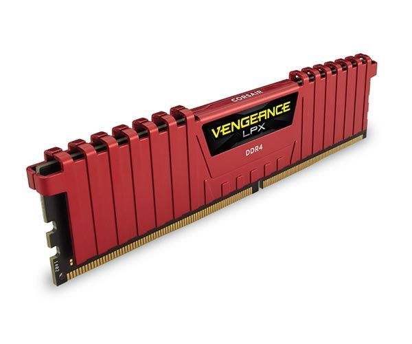 Memoria Corsair Vengeance LPX 8GB (2x4) DDR4 2400MHz Vermelha, CMK8GX4M2A2400C14R