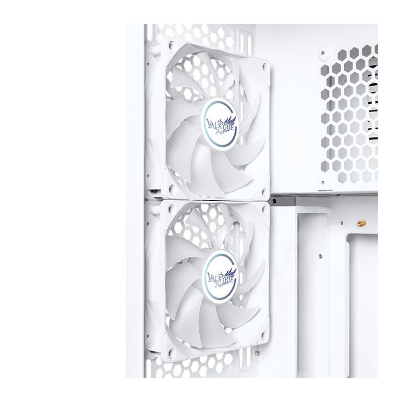 Gabinete Gamer Valkyrie ONE VK01, Full-Tower, Com 2 Fans, Lateral de Vidro, Branco, VK01-DIVE-WH