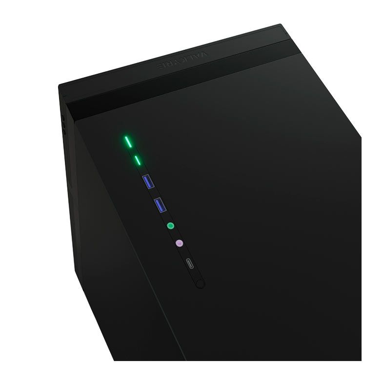 Gabinete Gamer Valkyrie VK02, Mid-Tower, Com Display, Lateral de Vidro, Preto, VK02-BLK