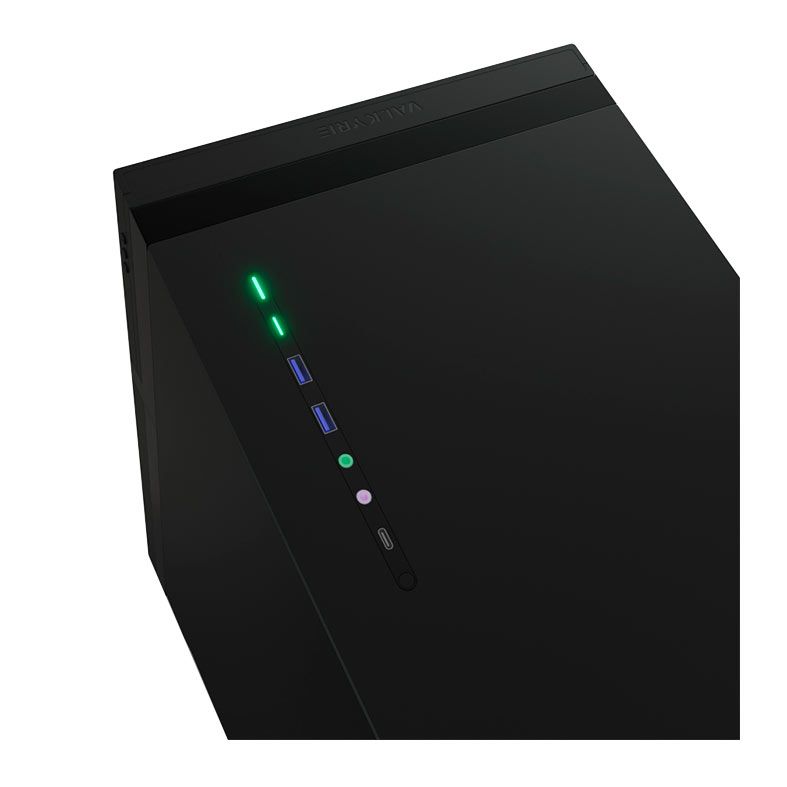Gabinete Gamer Valkyrie VK02 Lite, RGB, Mid-Tower, Com 1 Fan, Lateral de Vidro, Preto, VK02-LITE-BLK