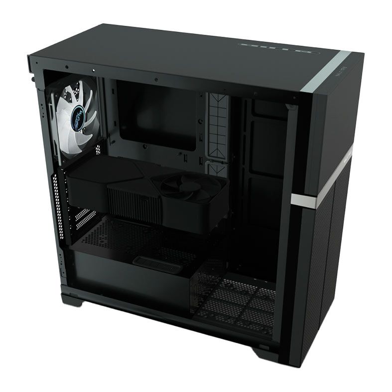 Gabinete Gamer Valkyrie VK02 Lite, RGB, Mid-Tower, Com 1 Fan, Lateral de Vidro, Preto, VK02-LITE-BLK