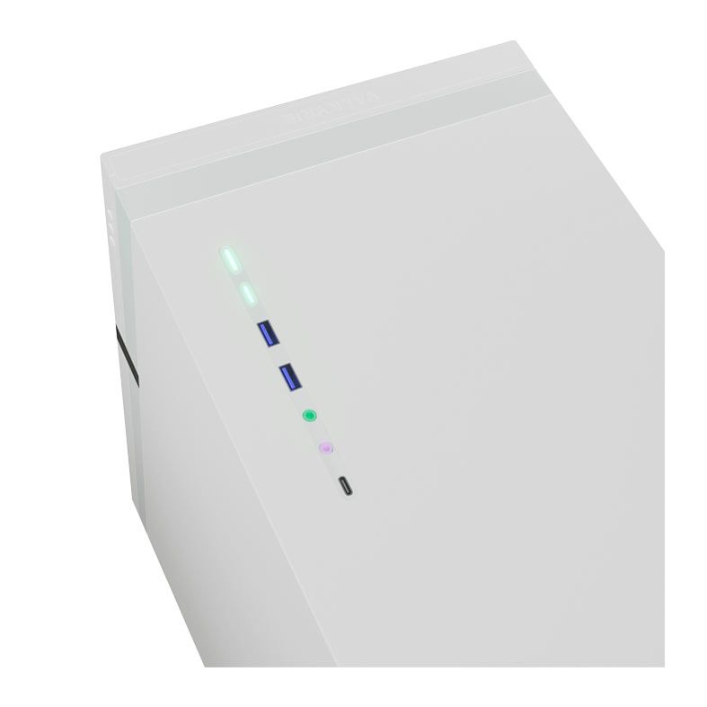 Gabinete Gamer Valkyrie VK02 Lite, RGB, Mid-Tower, Com 1 Fan, Lateral de Vidro, Branco, VK02-LITE-WH