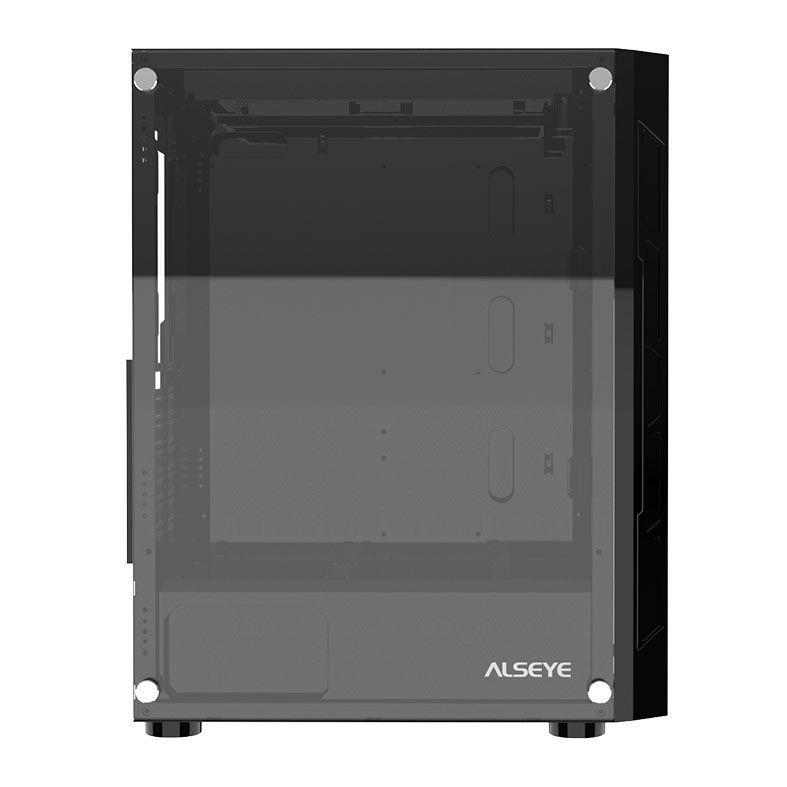 Gabinete Gamer Alseye Vortex, Mid-Tower, Lateral de Vidro, Preto, VORTEX-BK