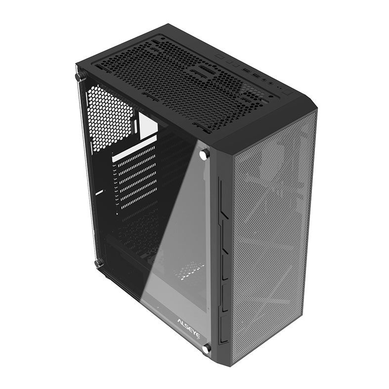 Gabinete Gamer Alseye Vortex, Mid-Tower, Lateral de Vidro, Preto, VORTEX-BK
