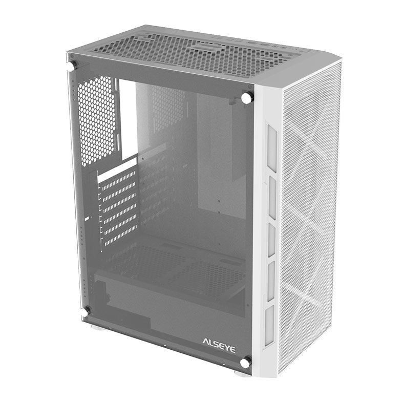 Gabinete Gamer Alseye Vortex, Mid-Tower, Lateral de Vidro, Branco, VORTEX-WH