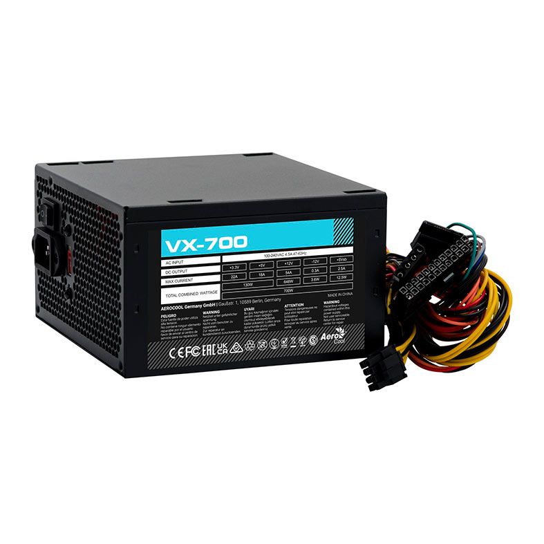Fonte Aerocool VX Series 700W, Preto, VX-700