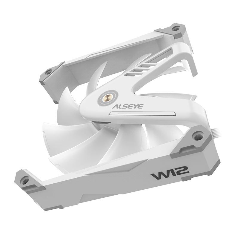 Ventoinha Alseye W12 Pro, ARGB, 120mm, Branco, W12-PRO-W