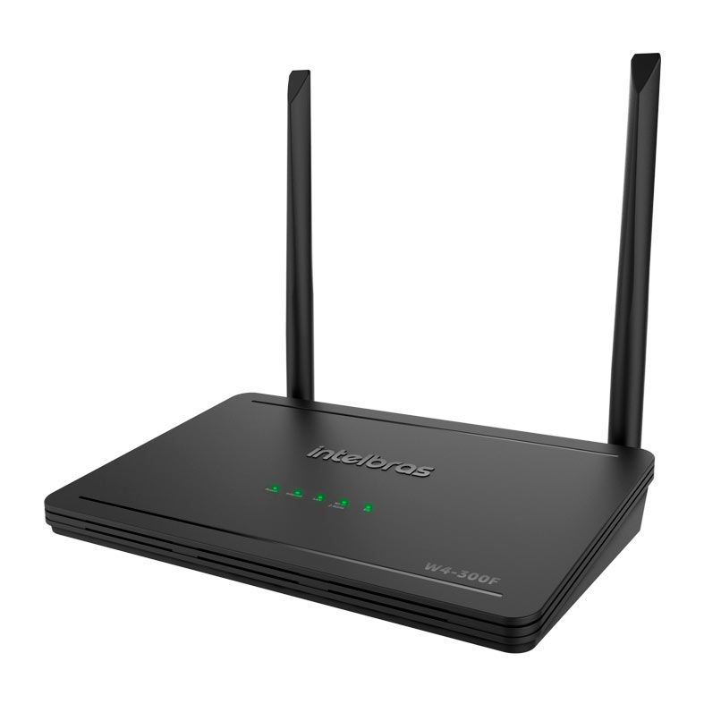 Roteador Intelbras Wi-Force W4-300F, 300Mpbs, 2 Antenas, Preto, W4-300F