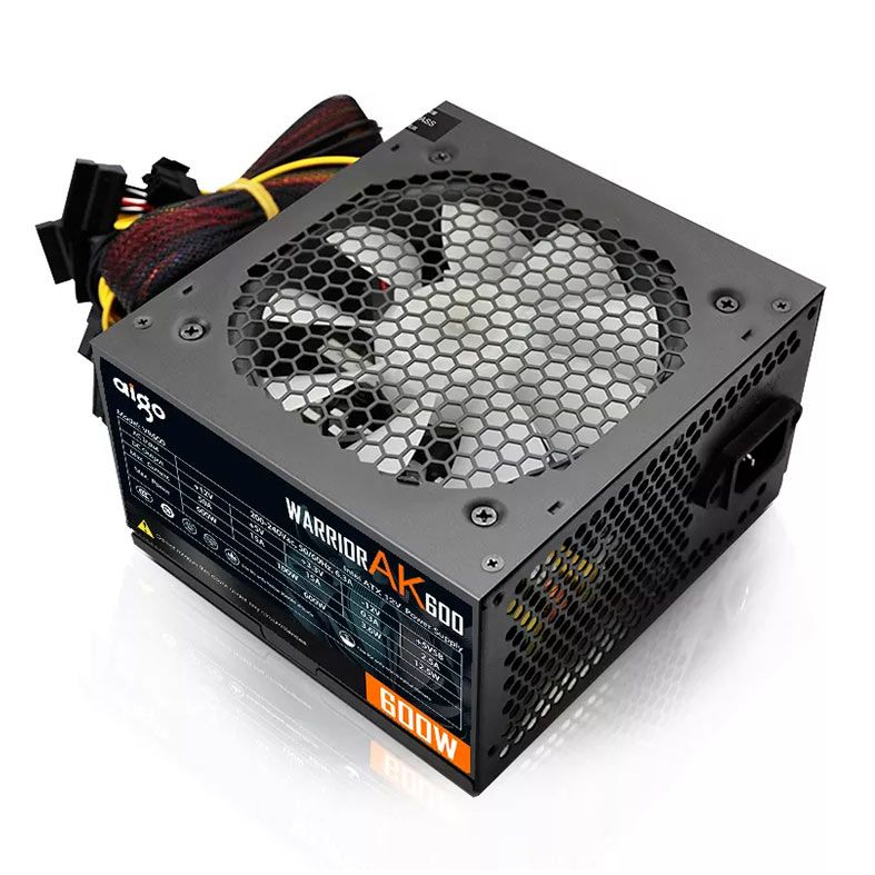 Fonte Aigo Warrior AK600, 600W, RGB, Preto, WARRIOR AK600