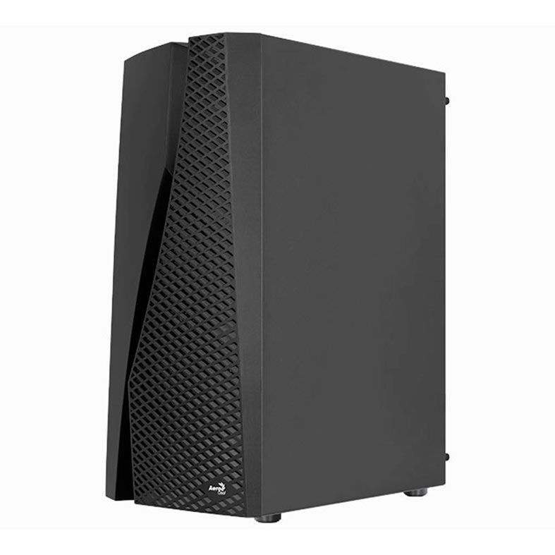 Gabinete Gamer Aerocool Wave V1, Mid-Tower, Lateral de vidro, Com 1 Fan, Preto, WAVE-G-BK-V1