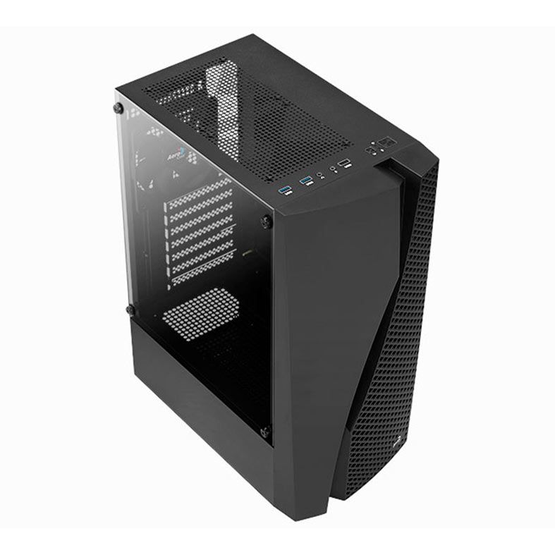 Gabinete Gamer Aerocool Wave V Mid Tower Lateral De Vidro Com Fan