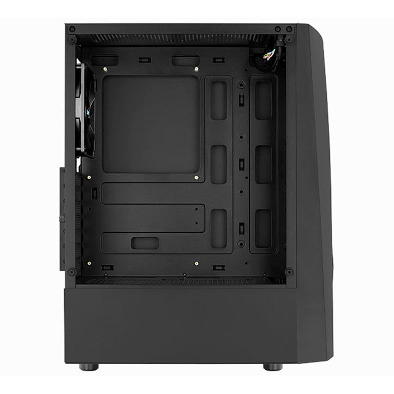 Gabinete Gamer Aerocool Wave V1, Mid-Tower, Lateral de vidro, Com 1 Fan, Preto, WAVE-G-BK-V1