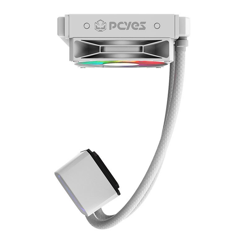 Water Cooler PCYES Tundra, ARGB, 120mm, Branco, WCTWG120