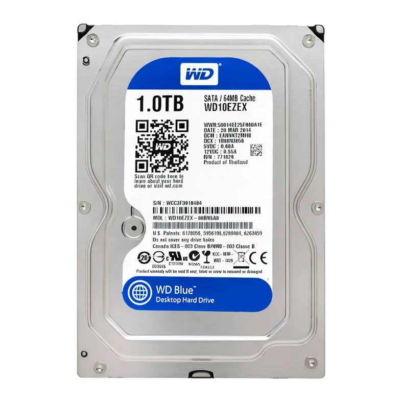 HD WD Blue 1TB 3.5" Sata III 6GB/s, WD10EZEX