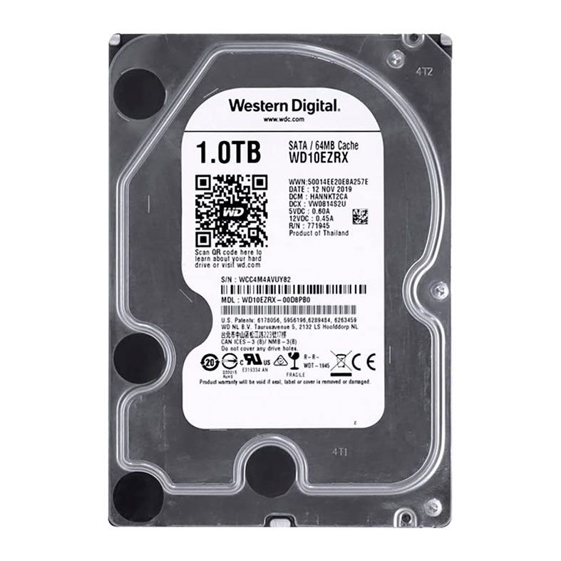 HD WD Green, 1TB, 3.5, 5400 RPM, Sata III 6GB/s, Cache 64MB, WD10EZRX
