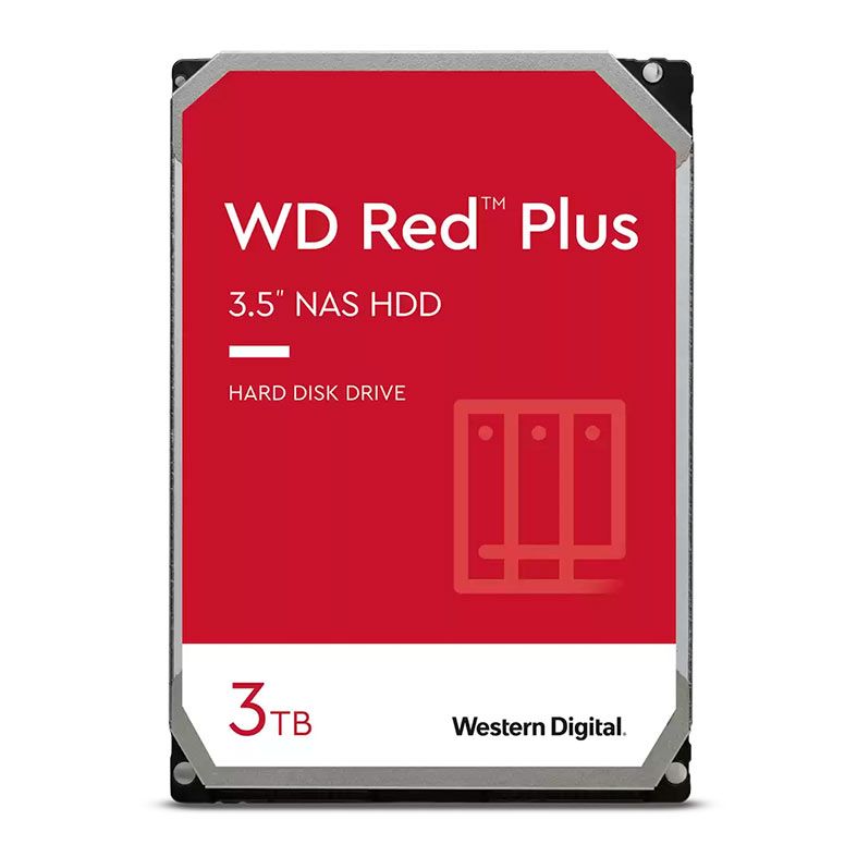 HD WD Red Plus, 3TB, 3.5, 5400RPM, Sata III 6GB/s, Cache 128MB, WD30EFZX