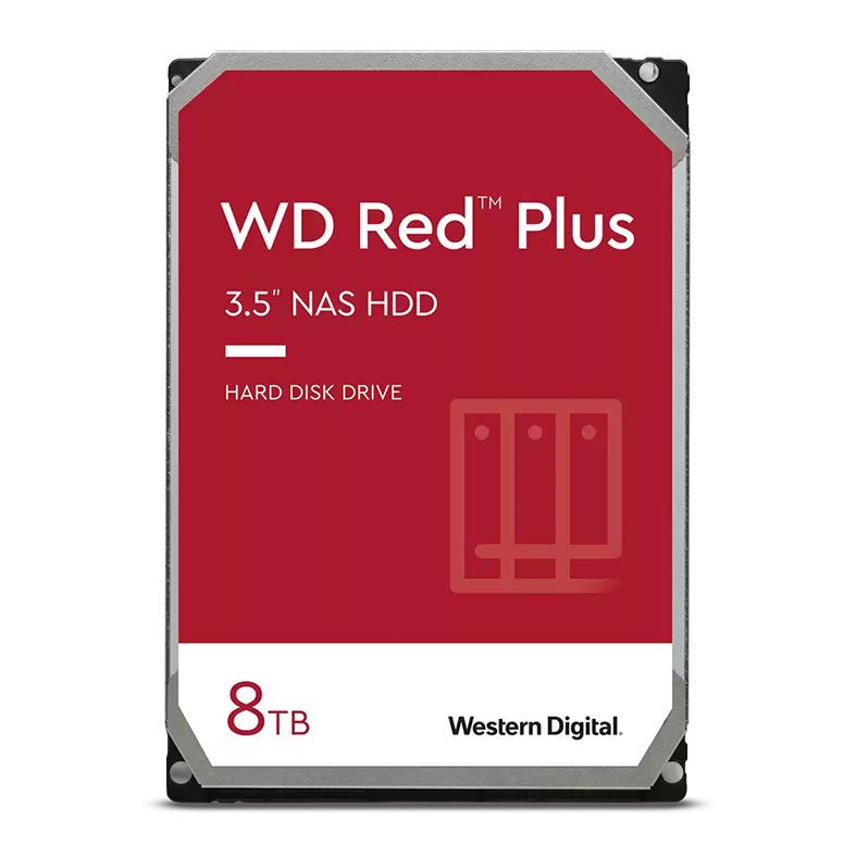 HD WD Red Plus, 8TB, 3.5, 7200 RPM, Sata III 6GB/s, Cache 256MB, WD80EFBX