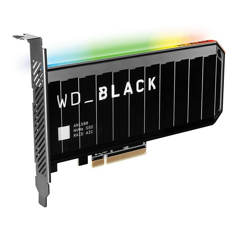 SSD WD Black AN1500, 1TB, RGB, PCIe NVMe, Leitura 6500 MB/s, Gravacao 4100 MB/S, WDS100T1X0L-00AUJ0