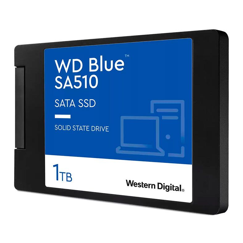 SSD WD Blue SA510, 1TB, 2.5, Sata III 6GB/s, Leitura 560 MB/s, Gravacao 520 MB/s, WDS100T3B0A	