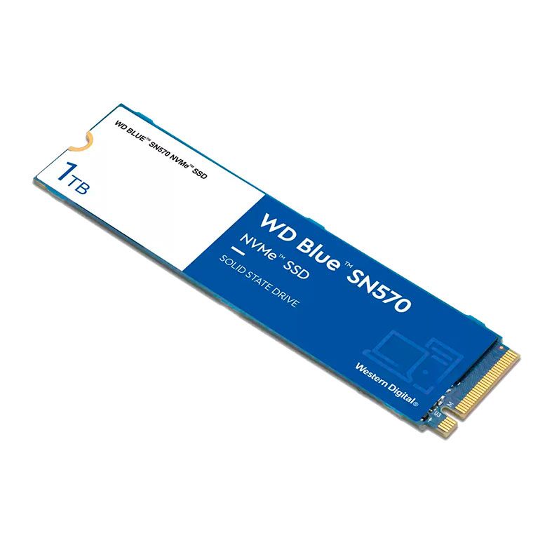 SSD WD Blue SN570, 1TB, M.2 2280, PCIe NVMe, Leitura 3500 MB/s, Gravacao 3000 MB/s, WDS100T3B0C