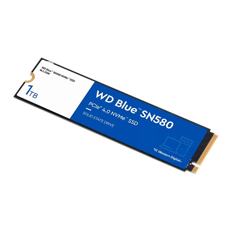 SSD WD Blue SN580, 1TB, M.2 2280, PCIe NVMe, Leitura 4150MB/s, Gravacao 4150MB/s, WDS100T3B0E