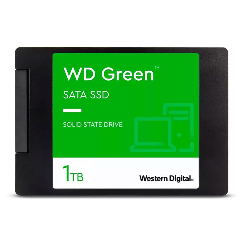 SSD WD Green, 1TB, 2.5, Sata III 6GB/s, Leitura 545 MB/s, Gravacao 430 MB/s, WDS100T3G0A
