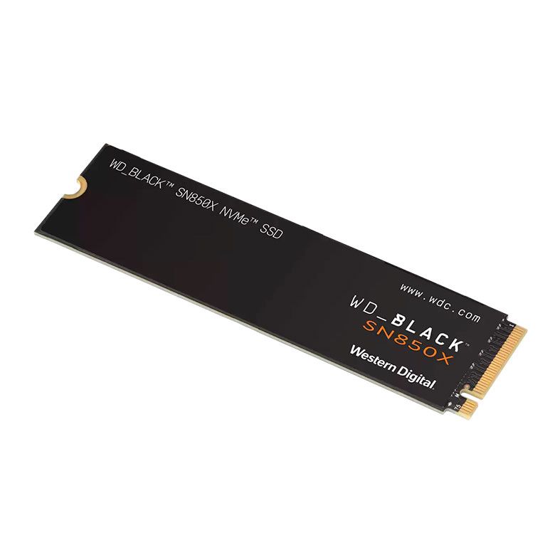 SSD WD Black SN850X, 2TB, M.2 2280, PCIe NVMe, Leitura 7300 MB/s, Gravacao 6600 MB/s, WDS200T2X0E