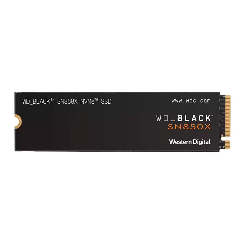 SSD WD Black SN850X, 2TB, M.2 2280, PCIe NVMe, Leitura 7300 MB/s, Gravacao 6600 MB/s, WDS200T2X0E