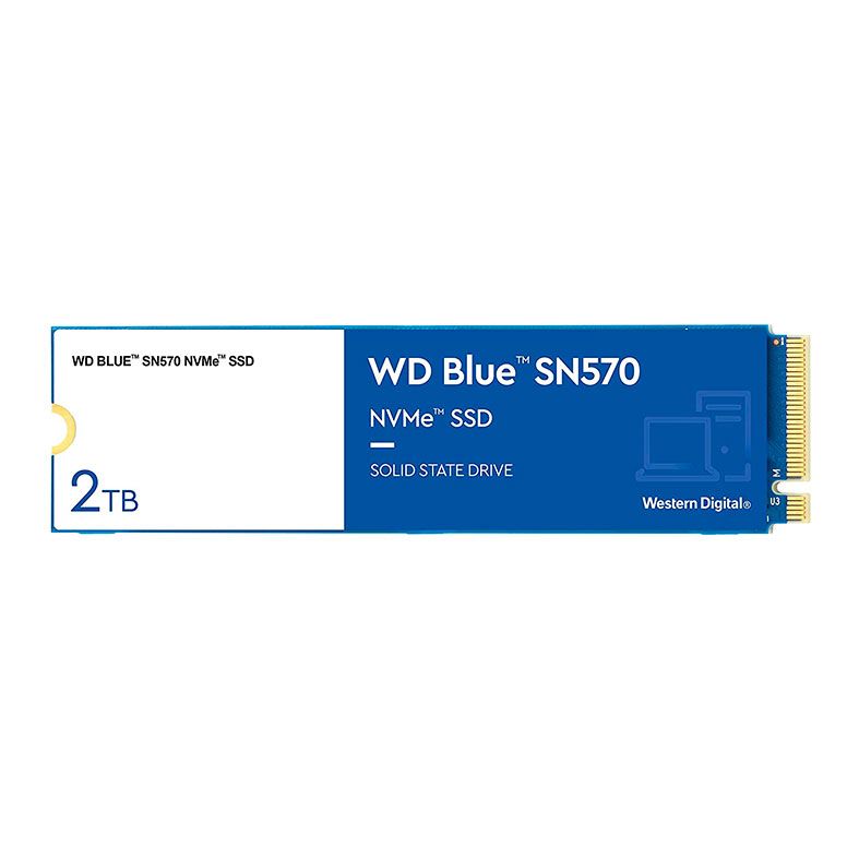 SSD WD Blue SN570, 2TB, M.2 2280, PCIe NVMe, Leitura 3500 MB/s, Gravacao 3500 MB/s, WDS200T3B0C