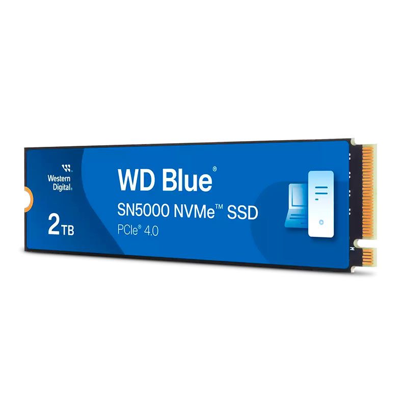 SSD WD Blue SN5000, 2TB, M.2 2280, PCIe NVMe, Leitura 5150MB/s, Gravacao 4850MB/s, WDS200T4B0E